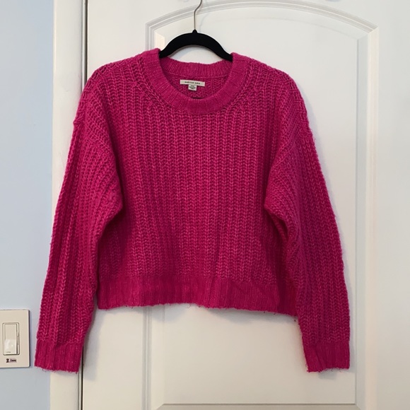 American Eagle Hot Pink Knit Sweater - Picture 2 of 4